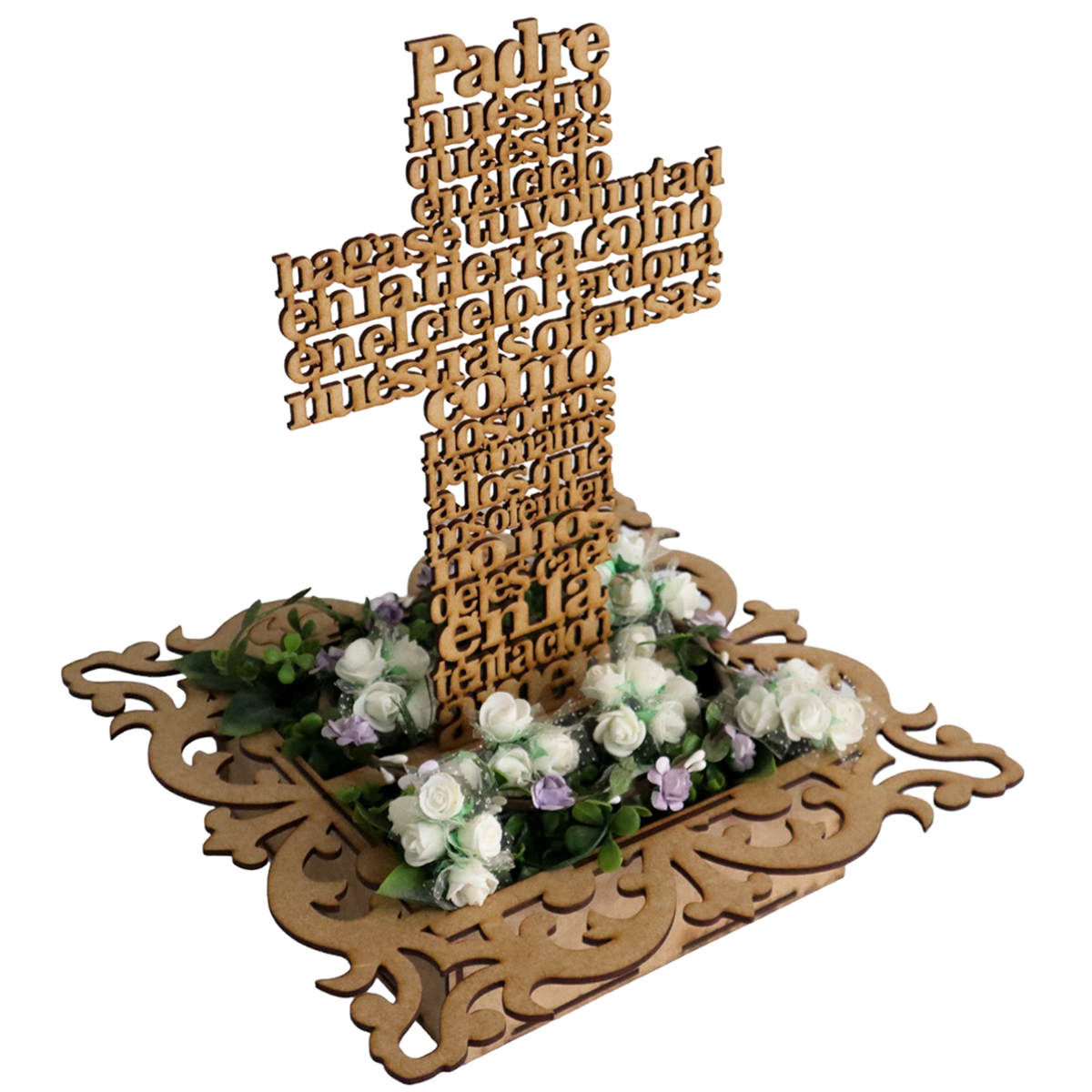 🌟 Centro de Mesa con Caja y Angelitos de MDF – Varios Modelos ✨ 5pz RB83