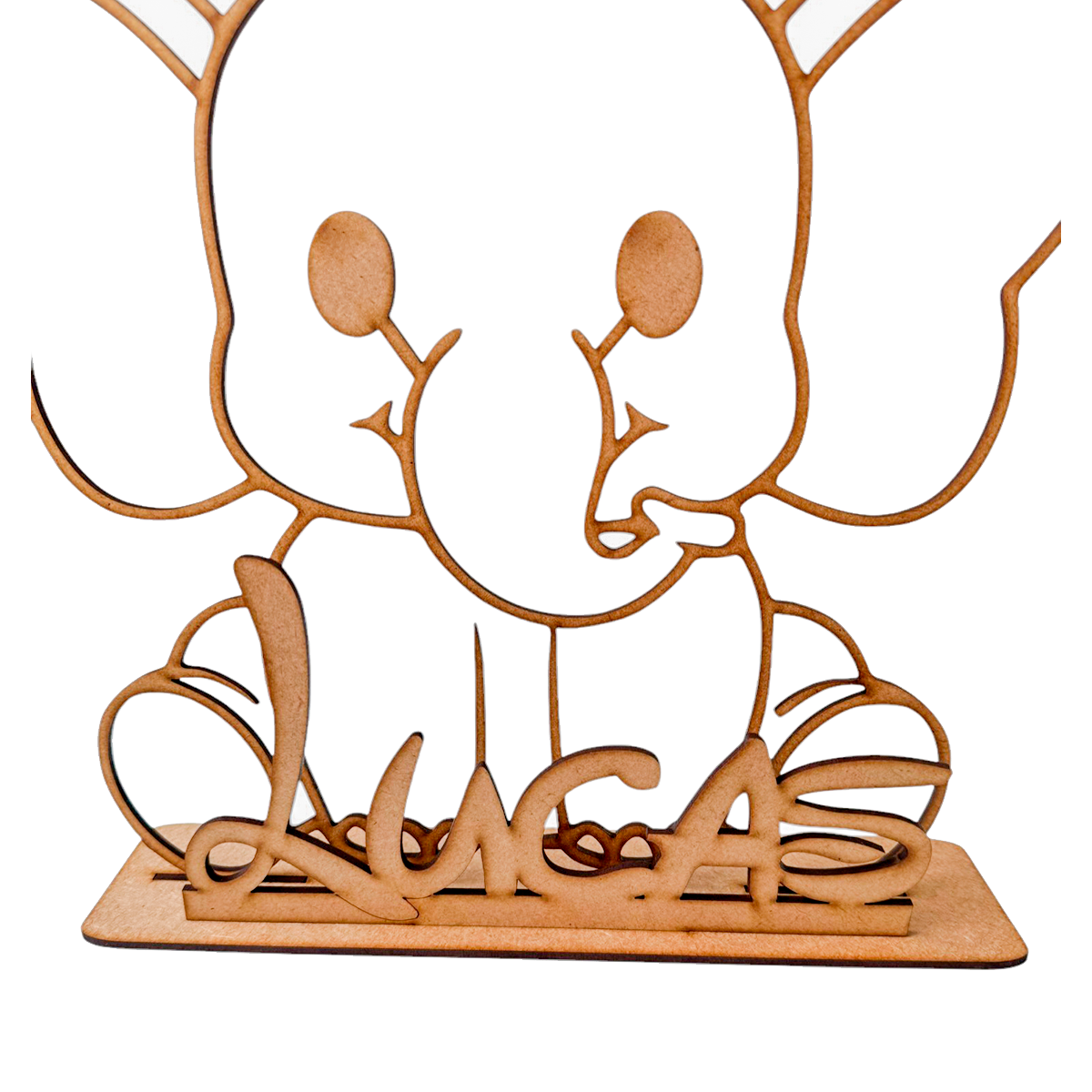 🎉 Elefante decorativo personalizado en MDF 🐘✨ 30cm 10pz RB92