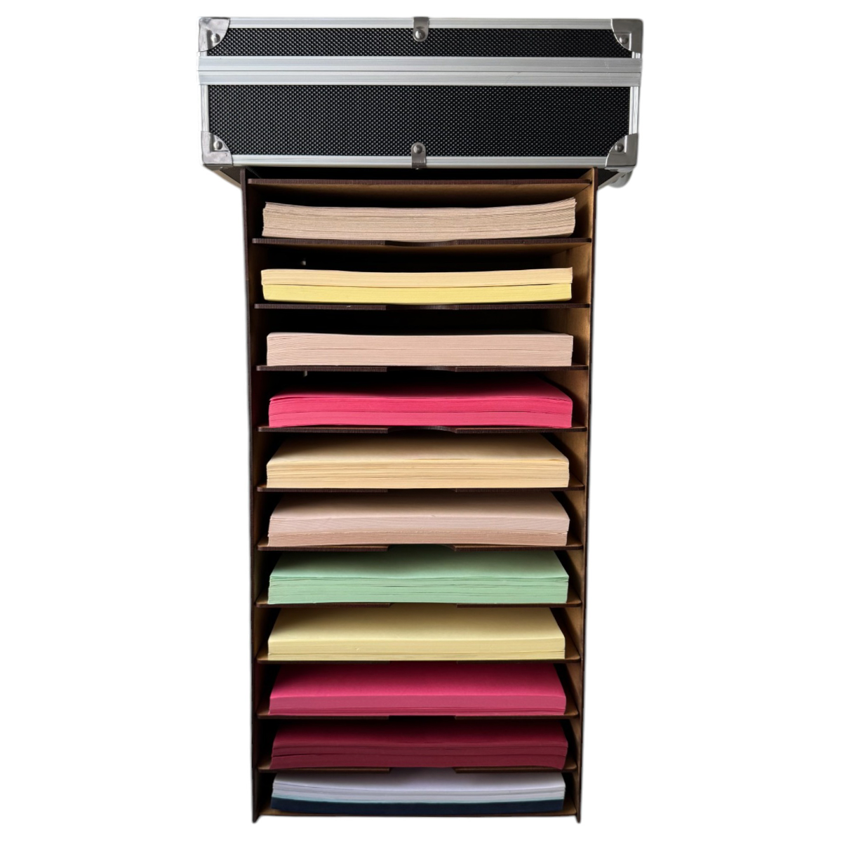 📄✨ Organizador Vertical de Hojas en MDF – 13 Compartimentos 🎨 OE38