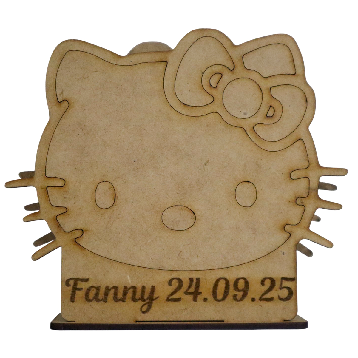 🎀 Servilletero Infantil Hello Kitty – Personalizado con Nombre y Fecha 🐱💕12pz UE40