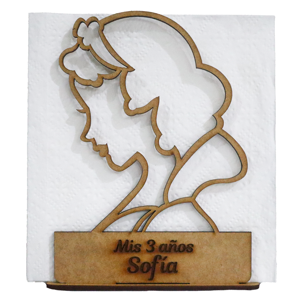 👑 Servilletero Princesa – Recuerdo Personalizado para Cumpleaños 🎉✨ 12pz UE41