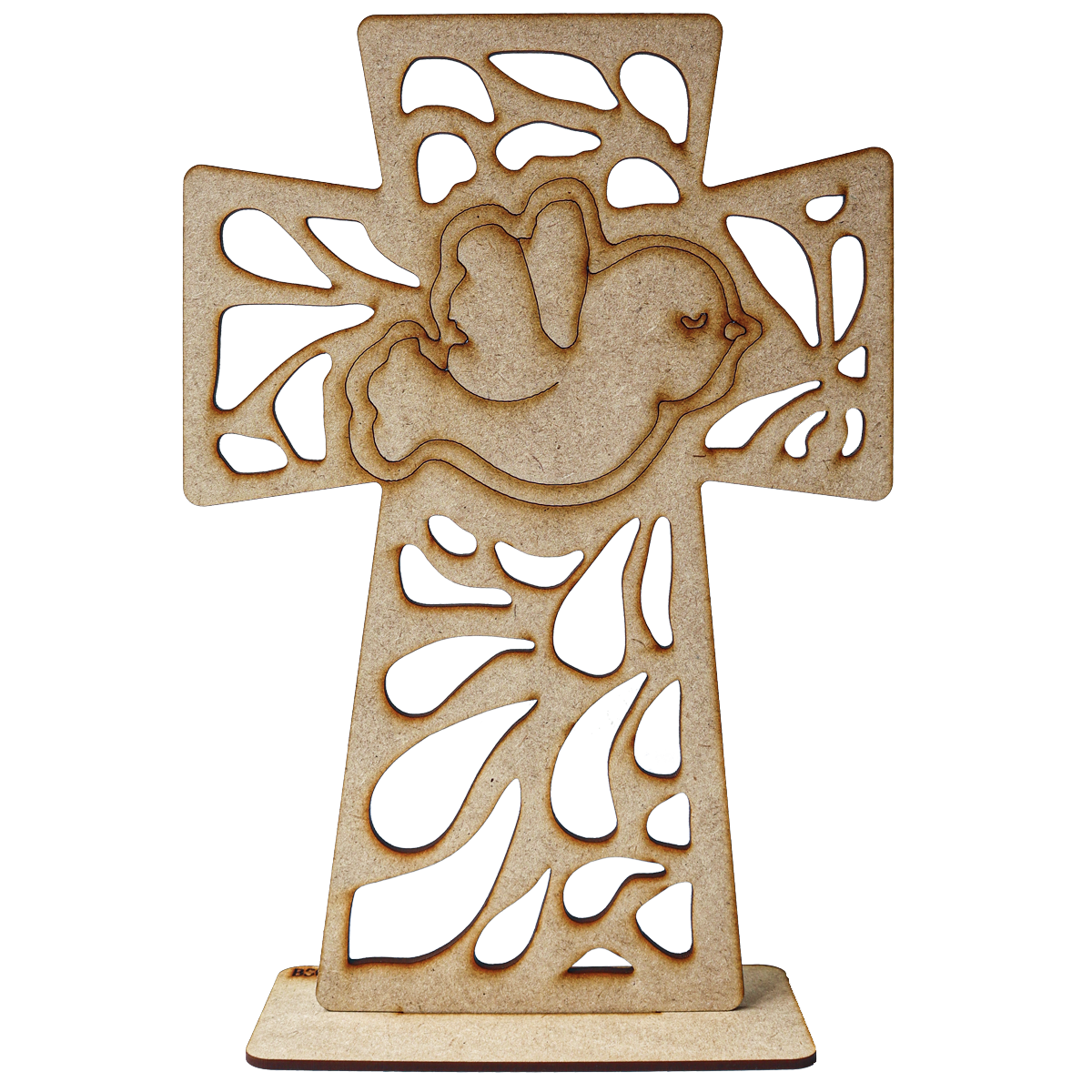 ✨ Cruz Decorativa de MDF con Paloma – Ideal para Recuerdos de Bautizo o Comunión ✨  10pz RB44