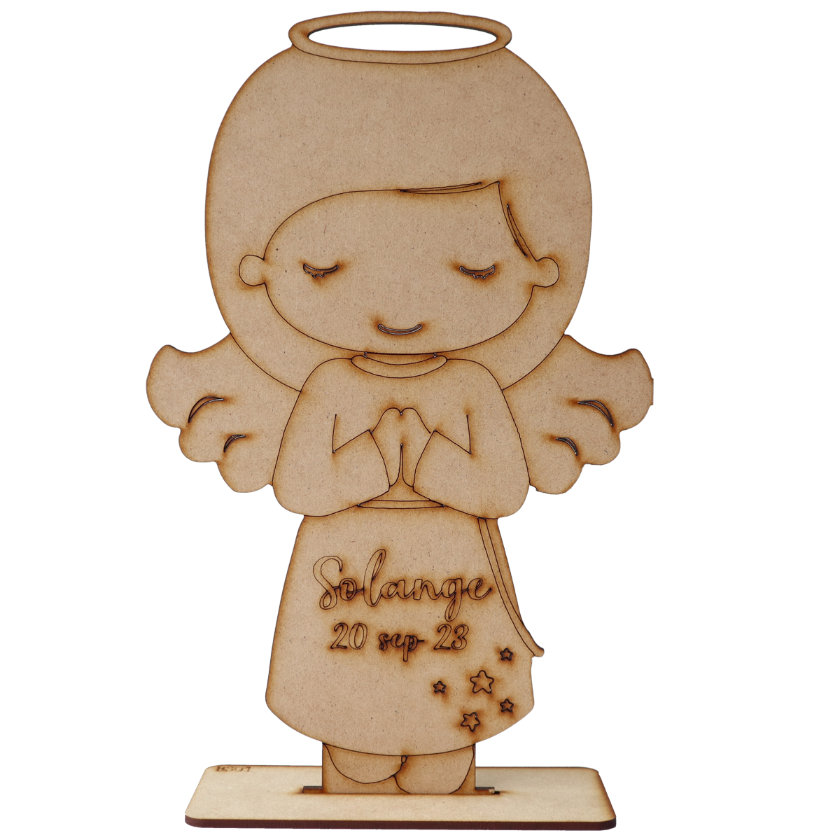 ✨ Ángel personalizado de MDF – Recuerdo de Bautizo o Comunión ✨ 10pz RB52