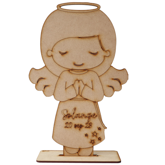 ✨ Ángel personalizado de MDF – Recuerdo de Bautizo o Comunión ✨ 10pz RB52