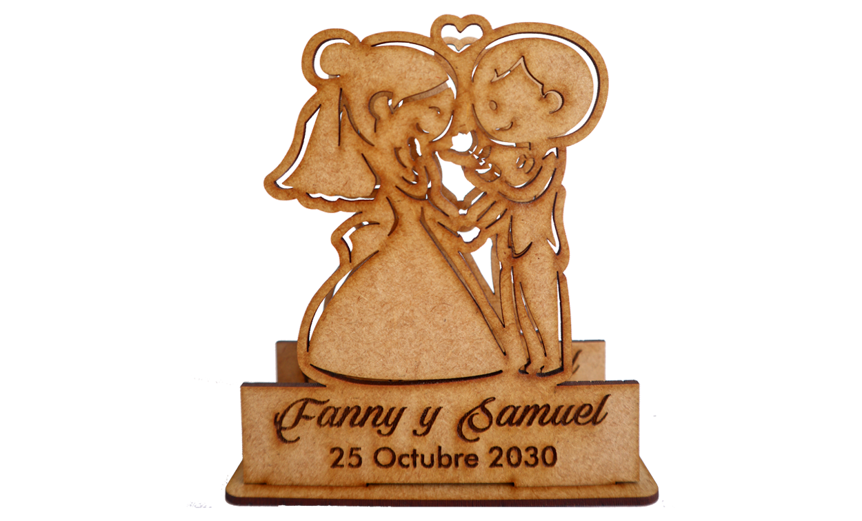 💍✨ Servilletero de Boda Personalizado | Recuerdo con Nombres y Fecha 💒 12pz UE01