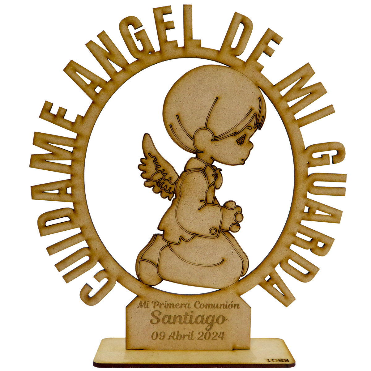 Recuerdo Ángel de Mi Guarda MDF – Primera Comunión Niño (10 pzas)