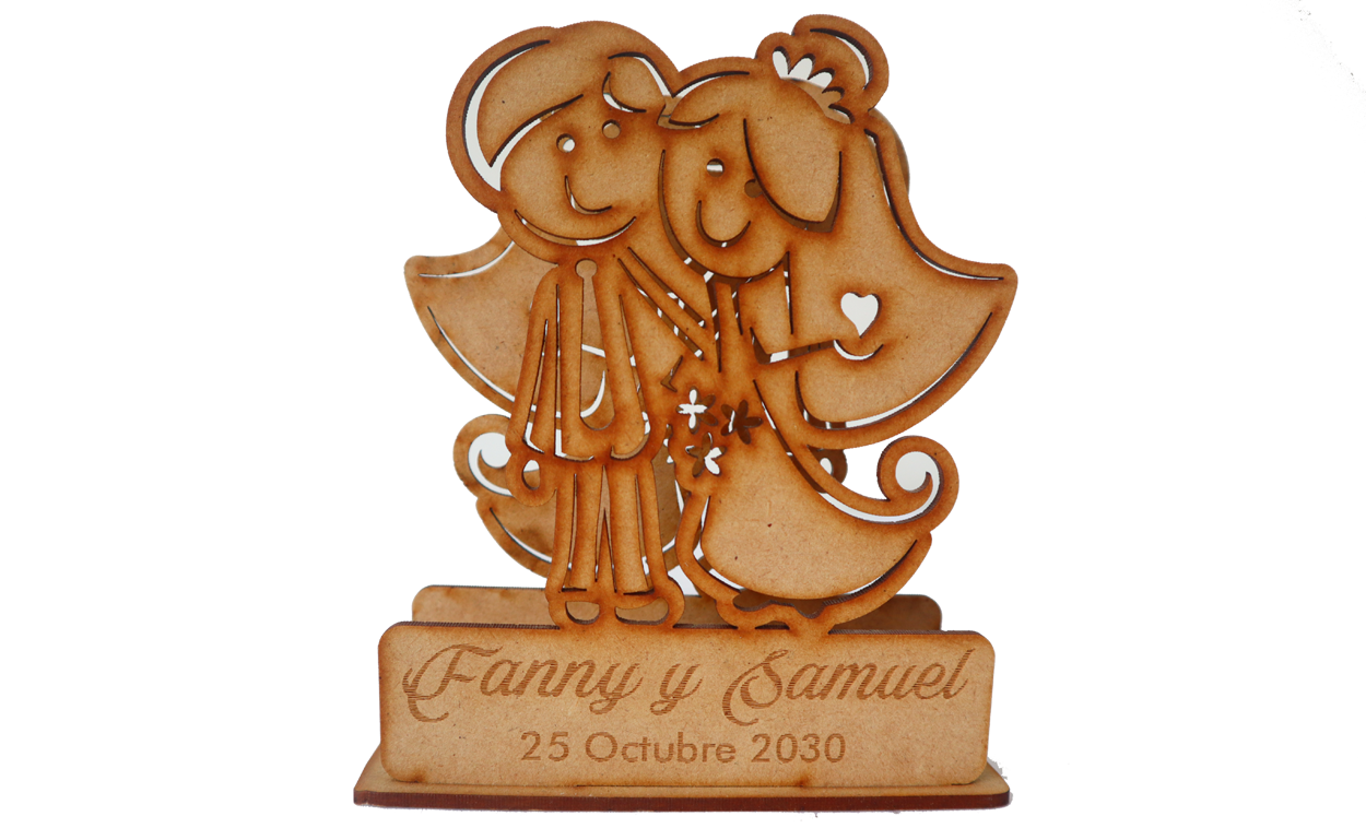 👰🤵 Servilletero de Boda Personalizado – Novios Felices 💍💐 12pz UE23
