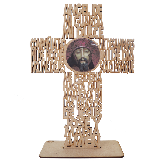 ✨ Cruz Ángel de mi Guarda con espacio para imagen 🙏🕊️ 10pz RB57