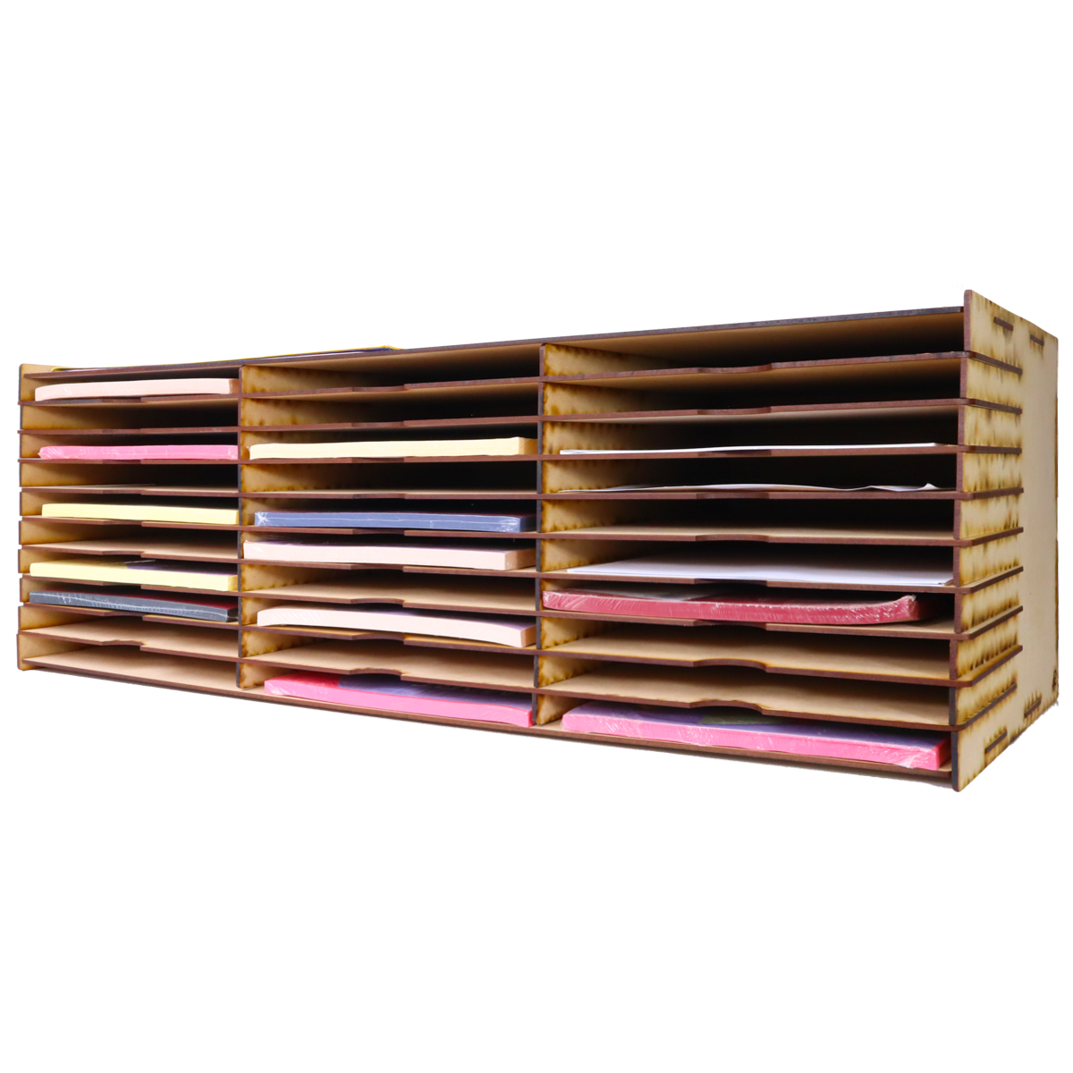 📄✨ Organizador horizontal de 20 compartimentos en MDF – Ideal para hojas tamaño carta o A4 📄 OE32