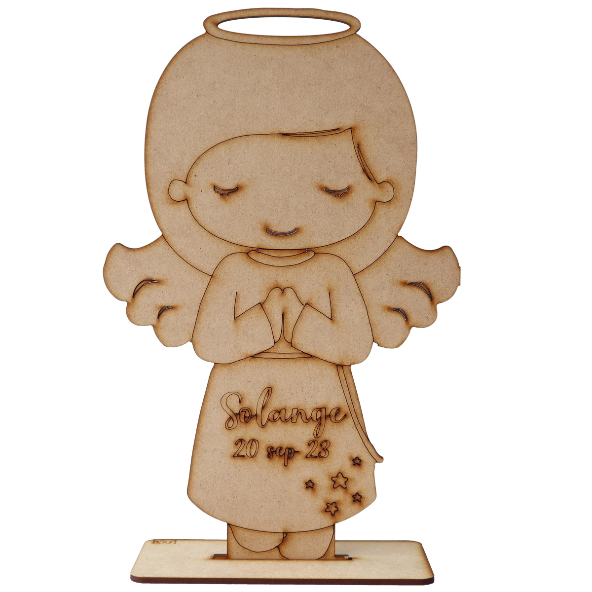 ✨ Ángel personalizado de MDF – Recuerdo de Bautizo o Comunión ✨ 10pz RB52