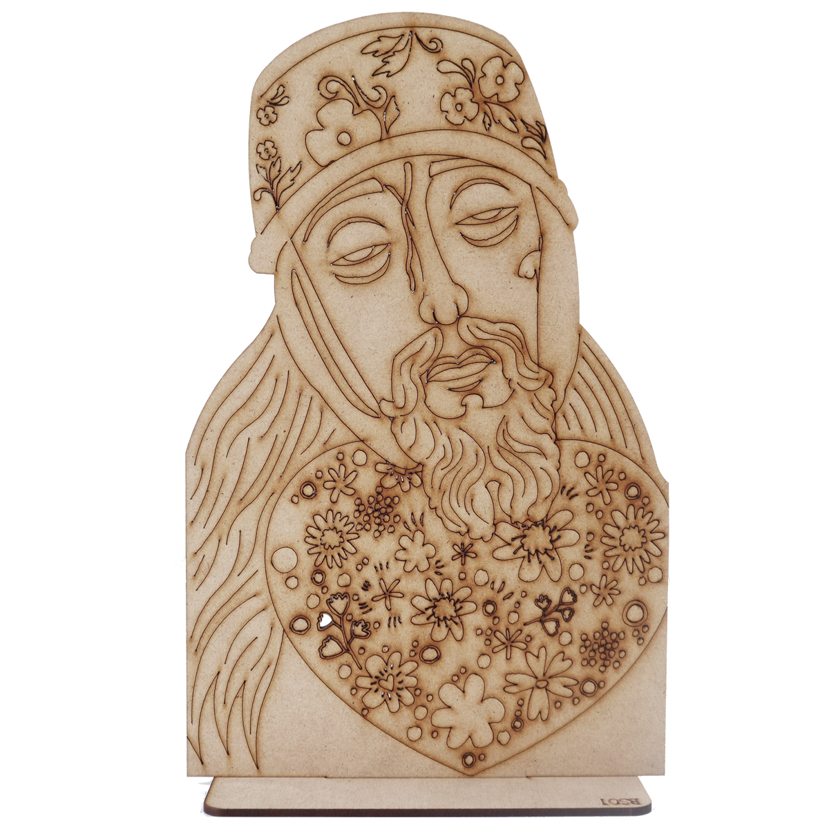 🕊️ Sagrado Corazón de Jesús estilo Otomí en MDF 🕊️ 10pz RB56