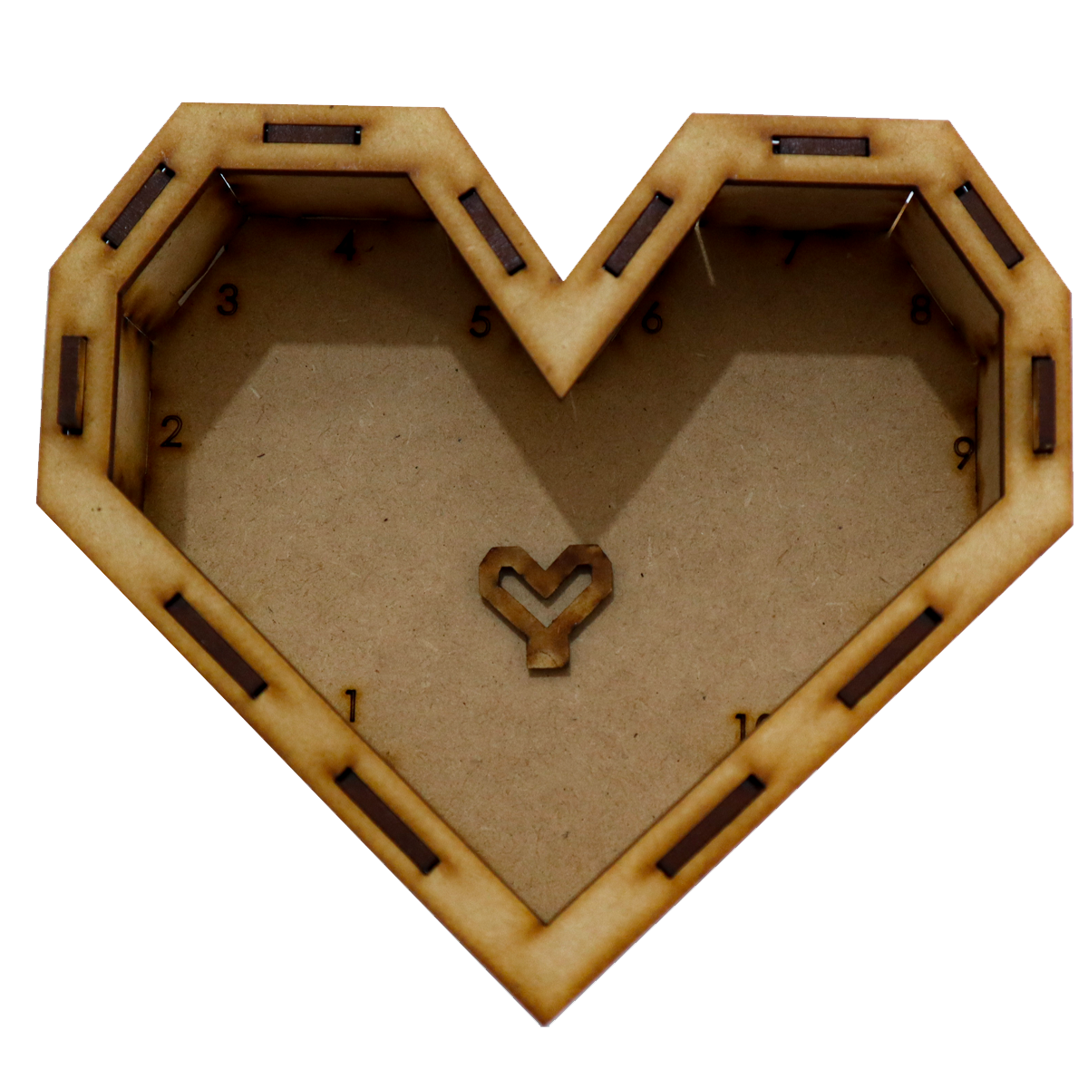 ❤️📦 Caja decorativa de MDF en forma de corazón – “I LOVE YOU” con rosa 🌹💝 Co01