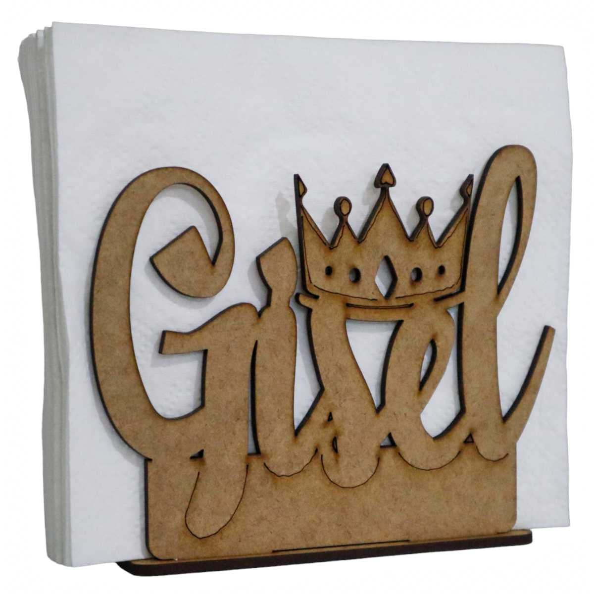 👑 Servilletero personalizado con corona – Modelo Princesa 🎉✨ 12pz UE43