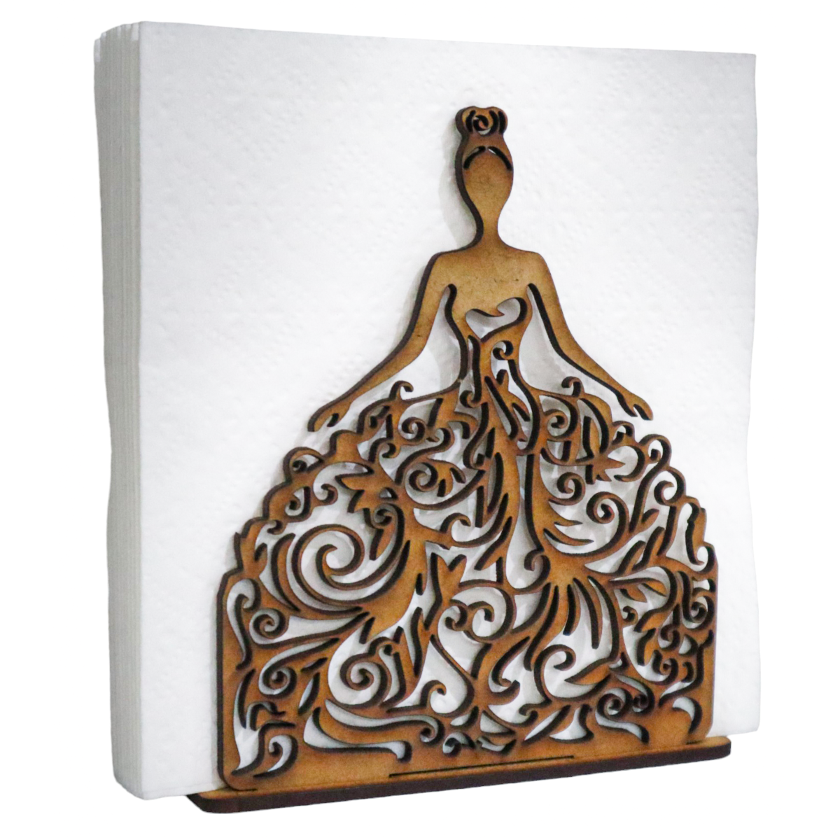 👗✨ Servilletero Princesa con Vestido Calado – Elegancia para tu evento 💫🎀 12pz UE44
