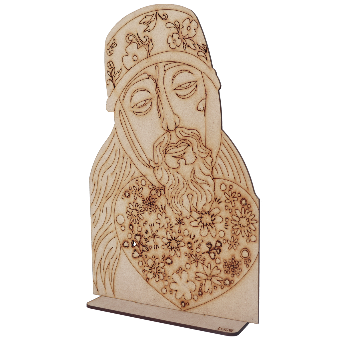 🕊️ Sagrado Corazón de Jesús estilo Otomí en MDF 🕊️ 10pz RB56
