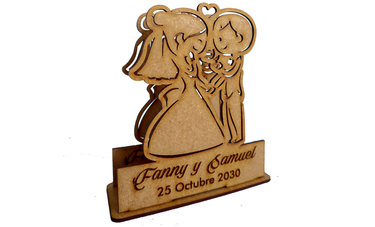 💍✨ Servilletero de Boda Personalizado | Recuerdo con Nombres y Fecha 💒 12pz UE01