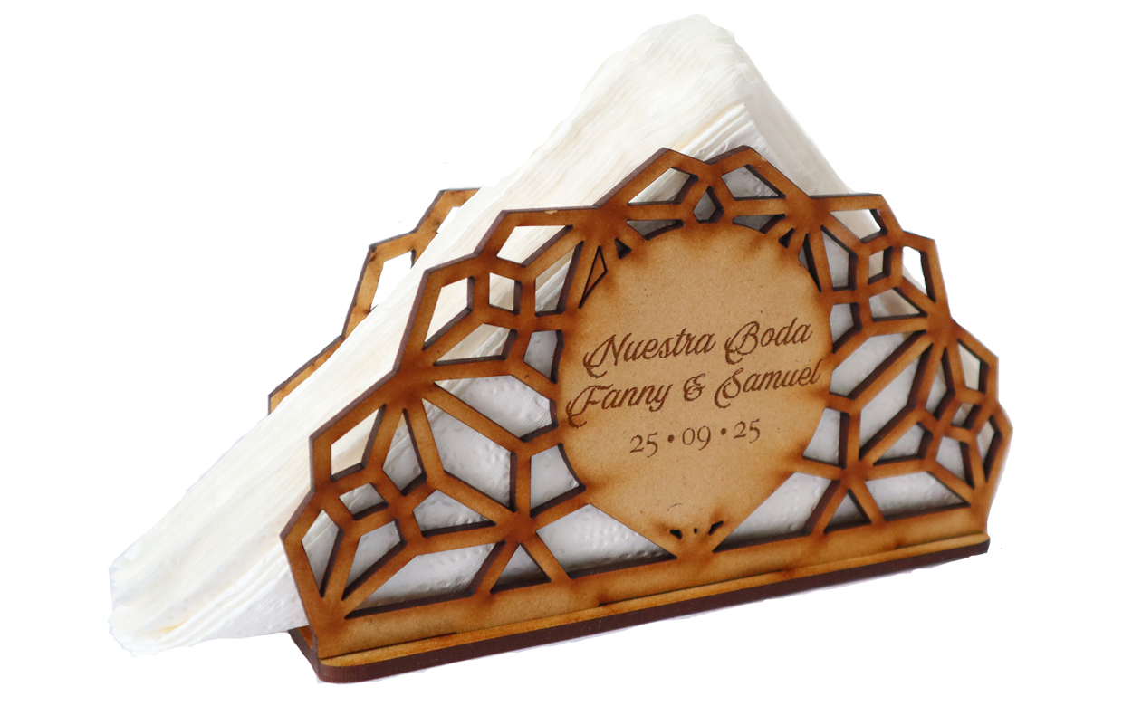 💍 Servilletero personalizado con diseño geométrico elegante 💍 12pz UE12