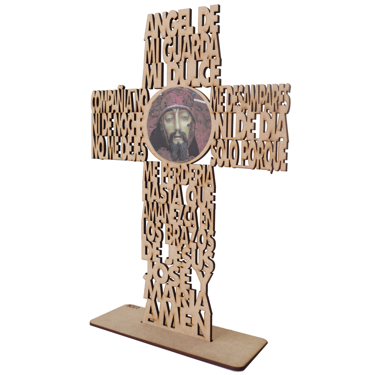 ✨ Cruz Ángel de mi Guarda con espacio para imagen 🙏🕊️ 10pz RB57