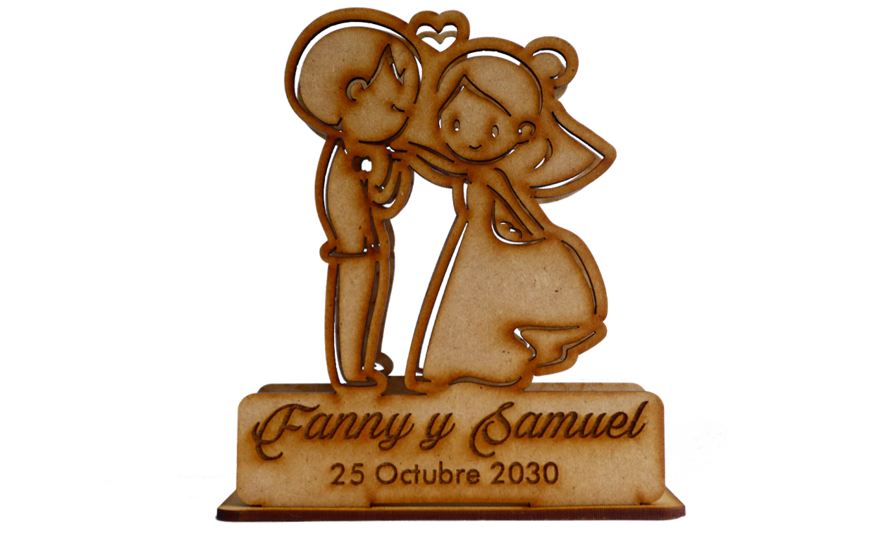 💑✨ Servilletero de Novios Personalizado | Recuerdo de Boda con Nombres y Fecha 💍 12pz UE02