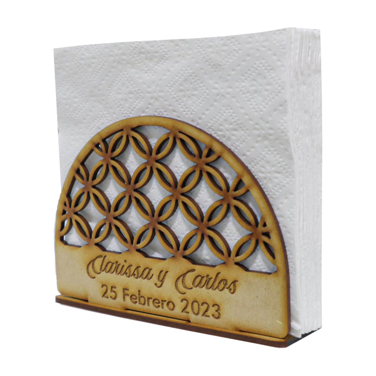 💍 Servilletero Personalizado – Diseño Floral Circular 🌸 12pz UE31