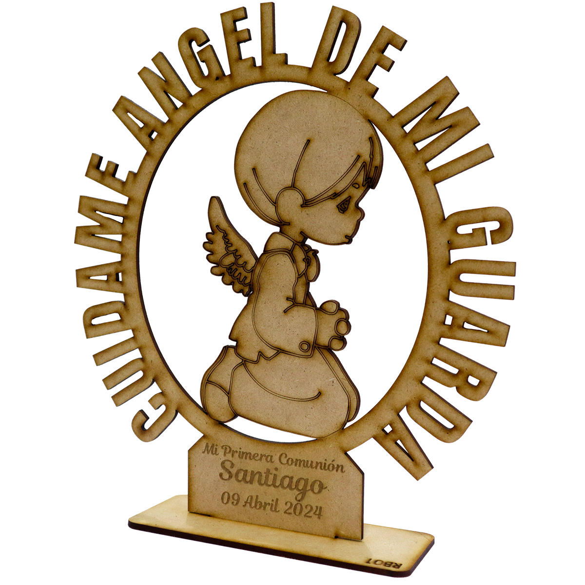 Recuerdo Ángel de Mi Guarda MDF – Primera Comunión Niño (10 pzas)