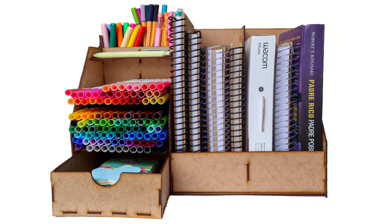 Organizador Grande de Escritorio – Para Plumones, Libretas y Más 📚🖊️ OE06