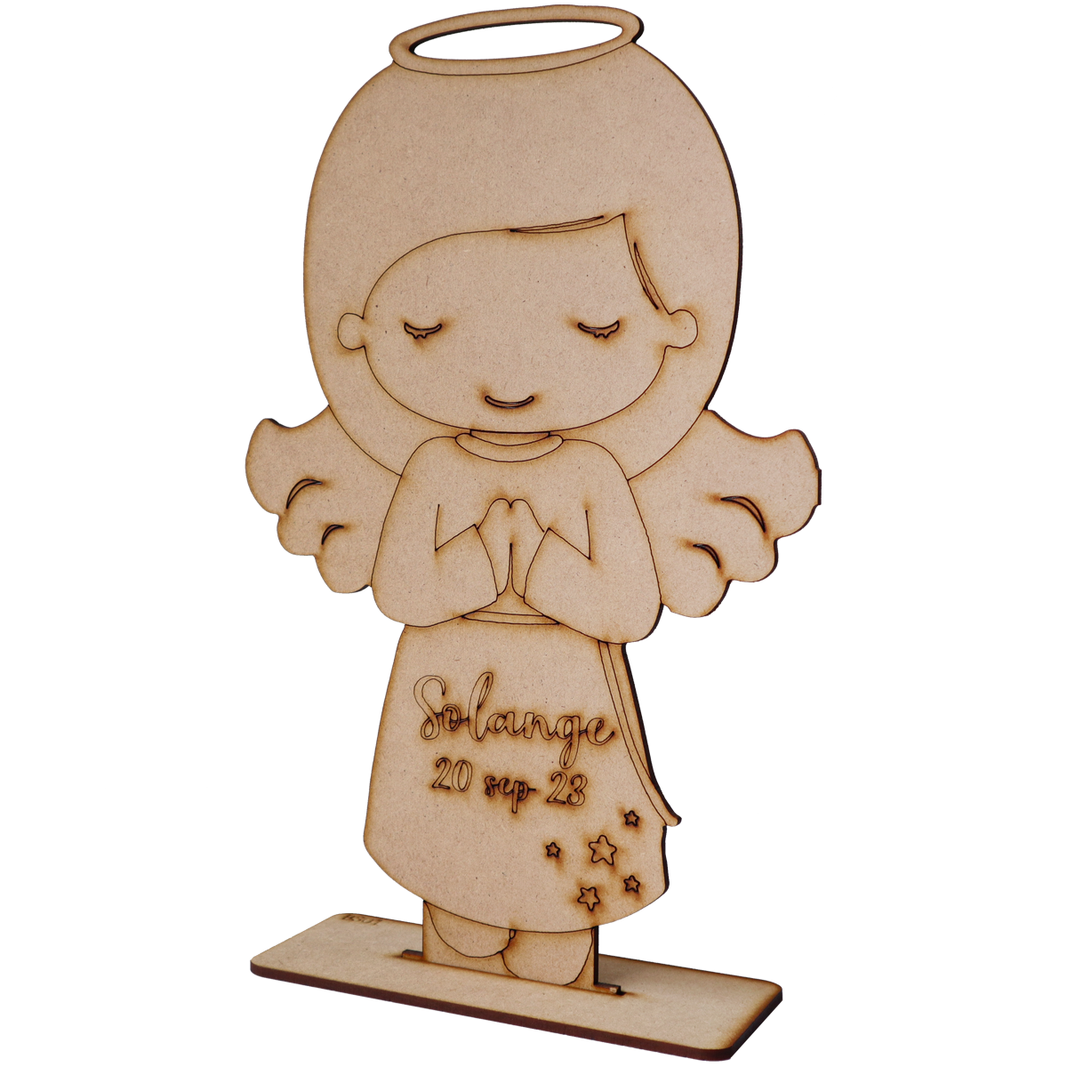 ✨ Ángel personalizado de MDF – Recuerdo de Bautizo o Comunión ✨ 10pz RB52