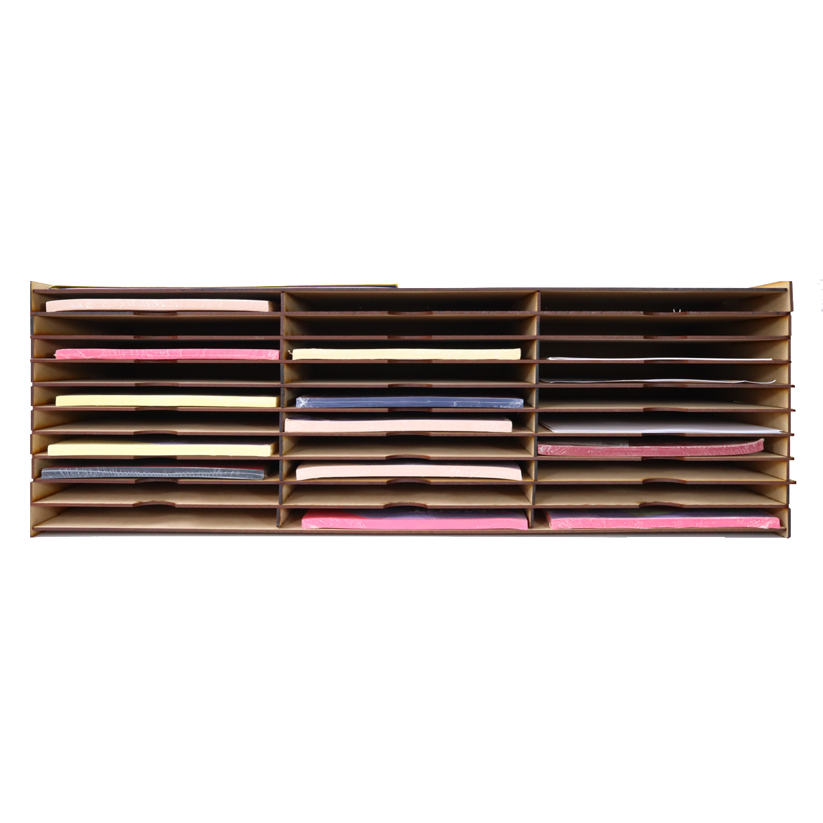 📄✨ Organizador horizontal de 20 compartimentos en MDF – Ideal para hojas tamaño carta o A4 📄 OE32