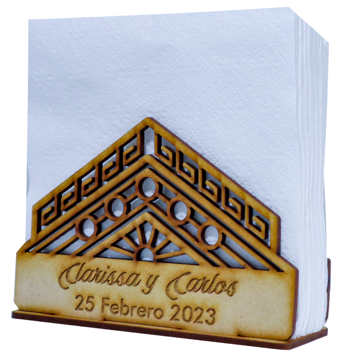 🏛️ Servilletero Personalizado – Diseño Geométrico Clásico ✨ 12pz UE33