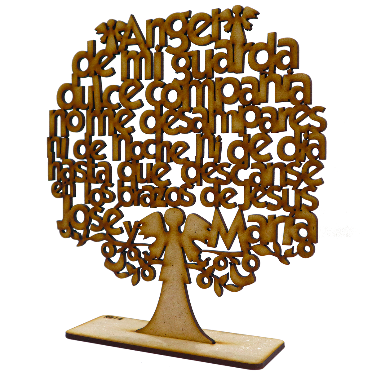 Árbol Oración Ángel de mi Guarda MDF – Decoración religiosa 10pz