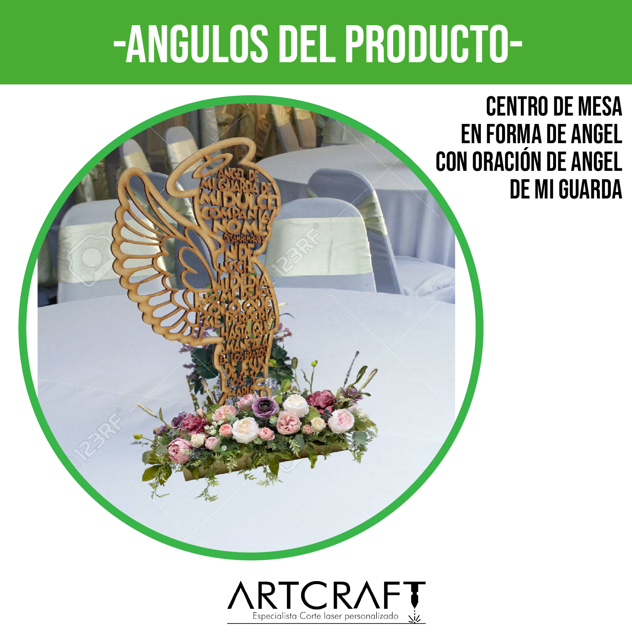 10 Recuerdos Angel Con Texto Angel De Mi Guarda 30cm Rb02