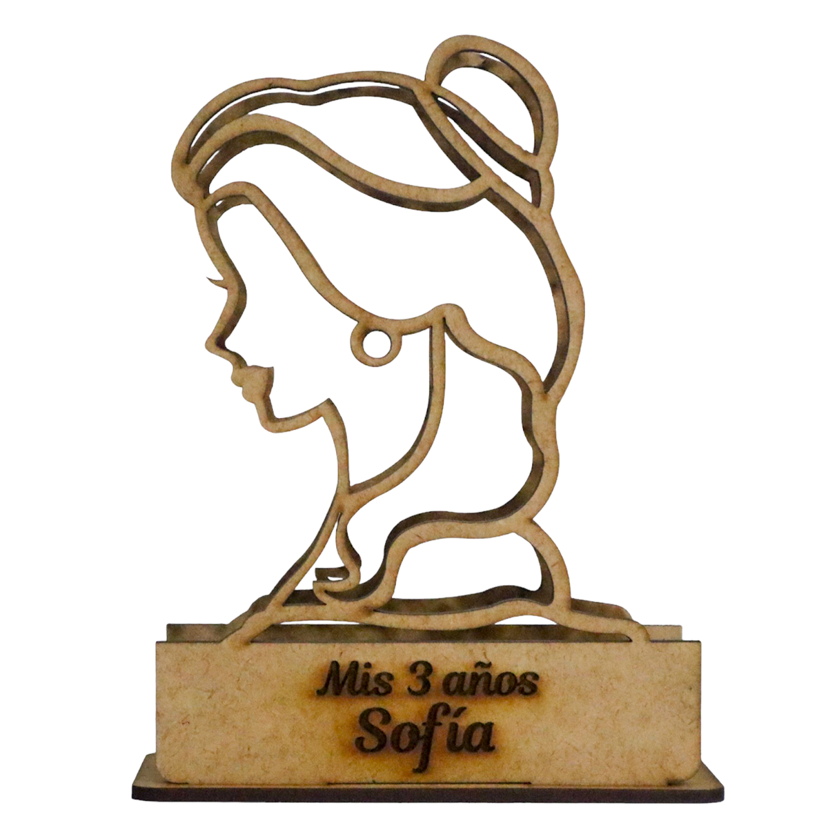 👸✨ Servilletero Princesa Elegante Personalizado – MDF 3mm 🎂💫 12pz UE46