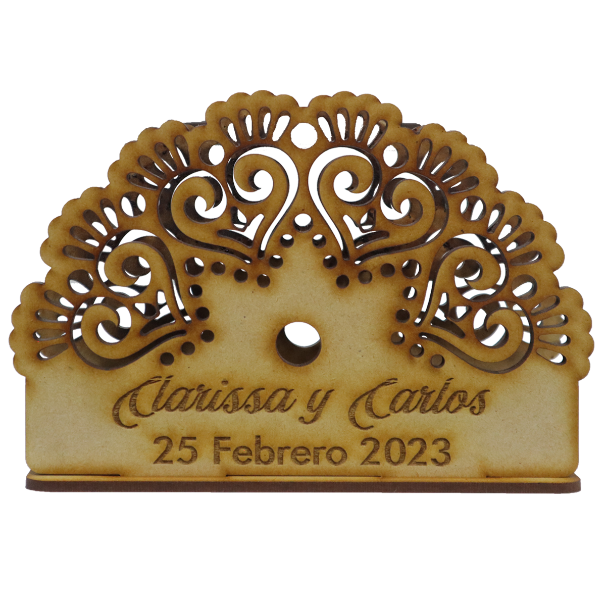 💍 Servilletero Personalizado – Diseño Mandala Corazón 🕊️ 12pz UE32