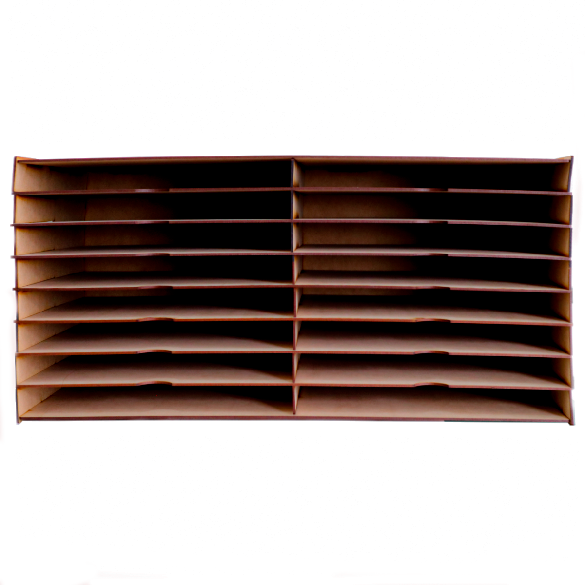 📄✨ Organizador de hojas tamaño carta con 20 compartimentos horizontales – MDF 3 mm 📚 OE26