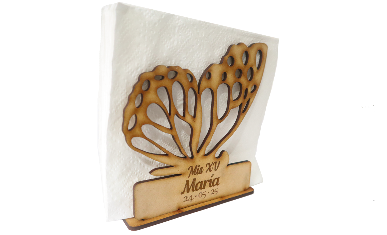 🦋✨ Servilletero de Mariposa Personalizado – Recuerdo de XV Años ✨🦋 12pz UE20