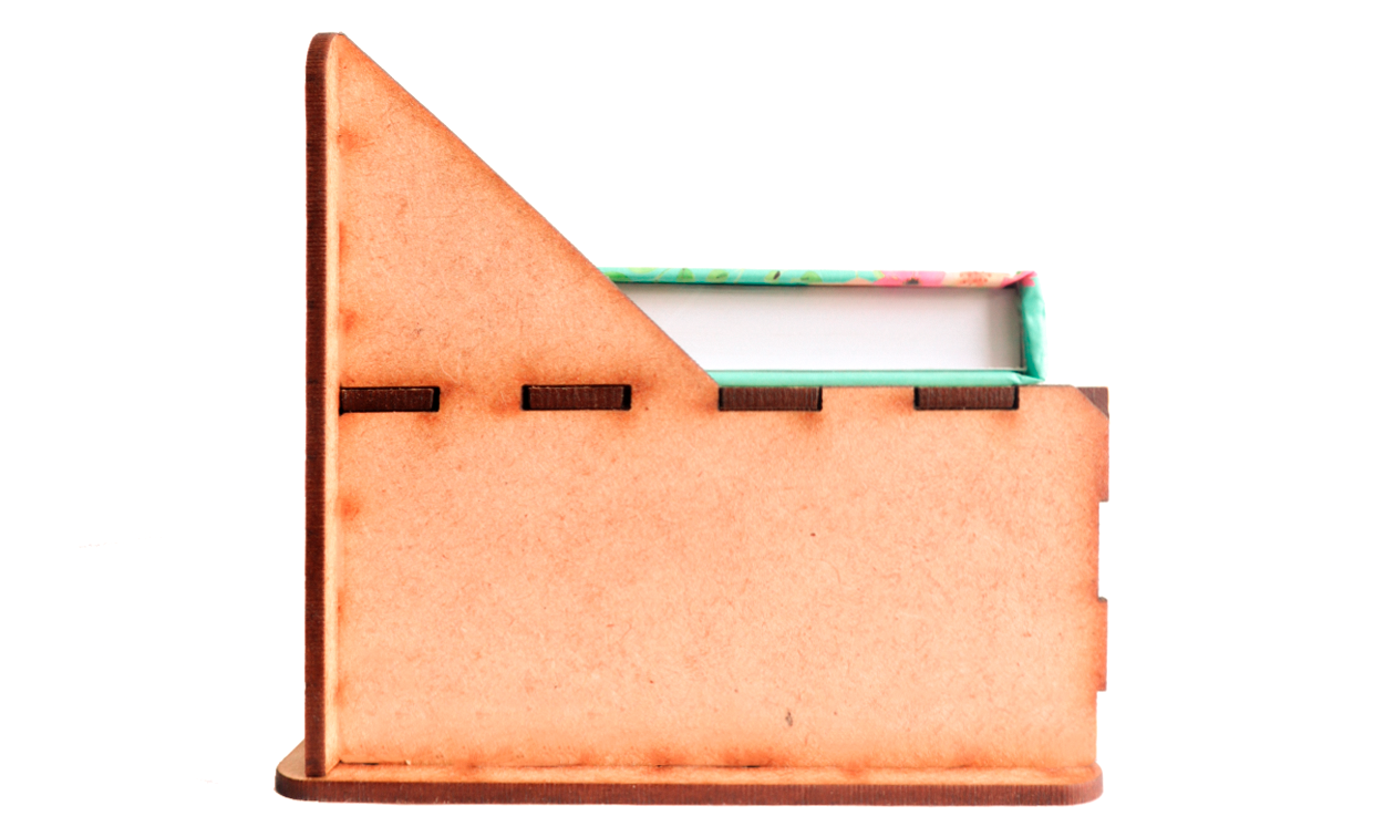 🟫 Organizador de Escritorio de MDF – 2 Compartimentos Laterales OE03