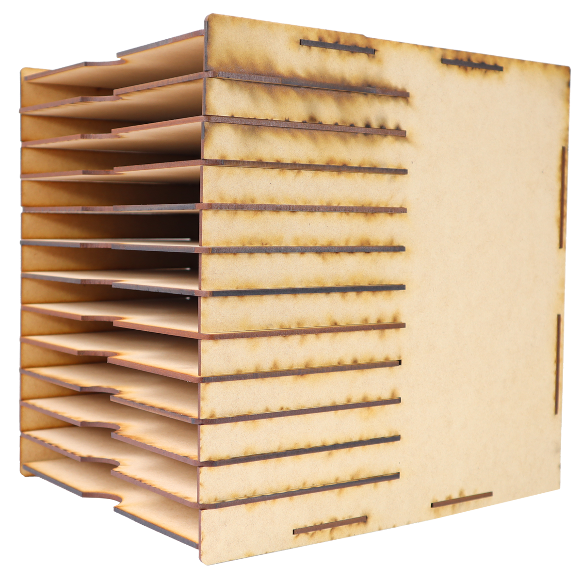 📁✨ Organizador vertical de MDF con 13 compartimentos para hojas 📄 OE34