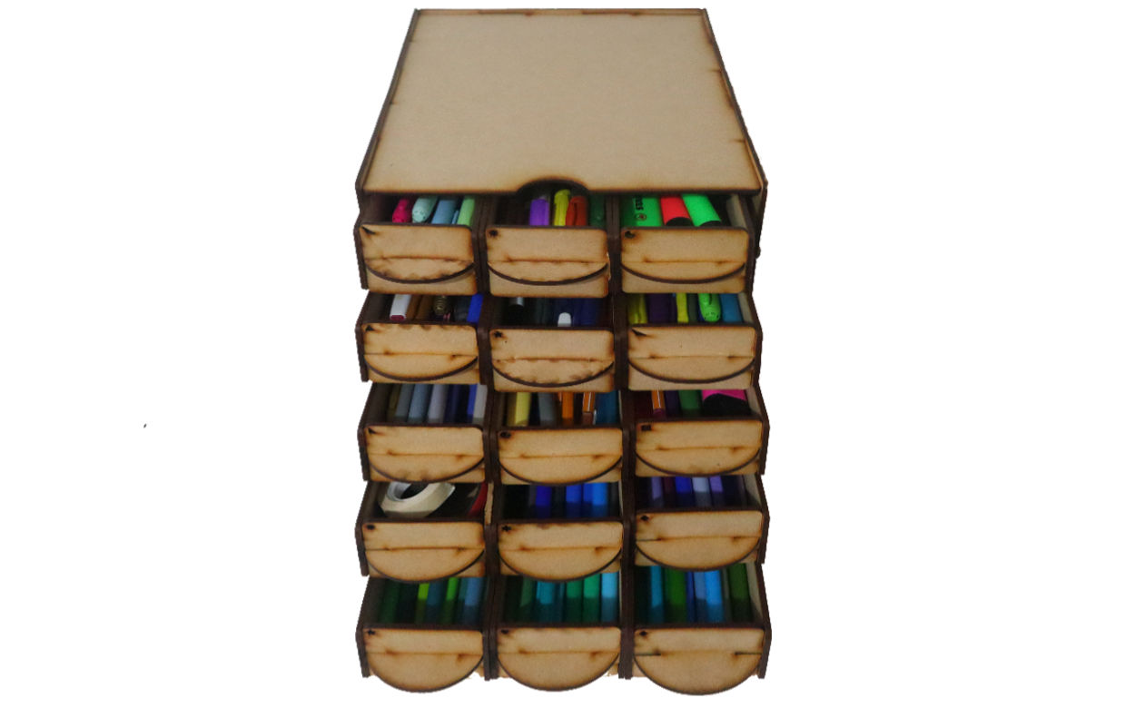 📚 Organizador de Escritorio con 15 Cajones – Ideal para Plumones, Stabilo, Marcadores y Más 🎨🖊️ OE14