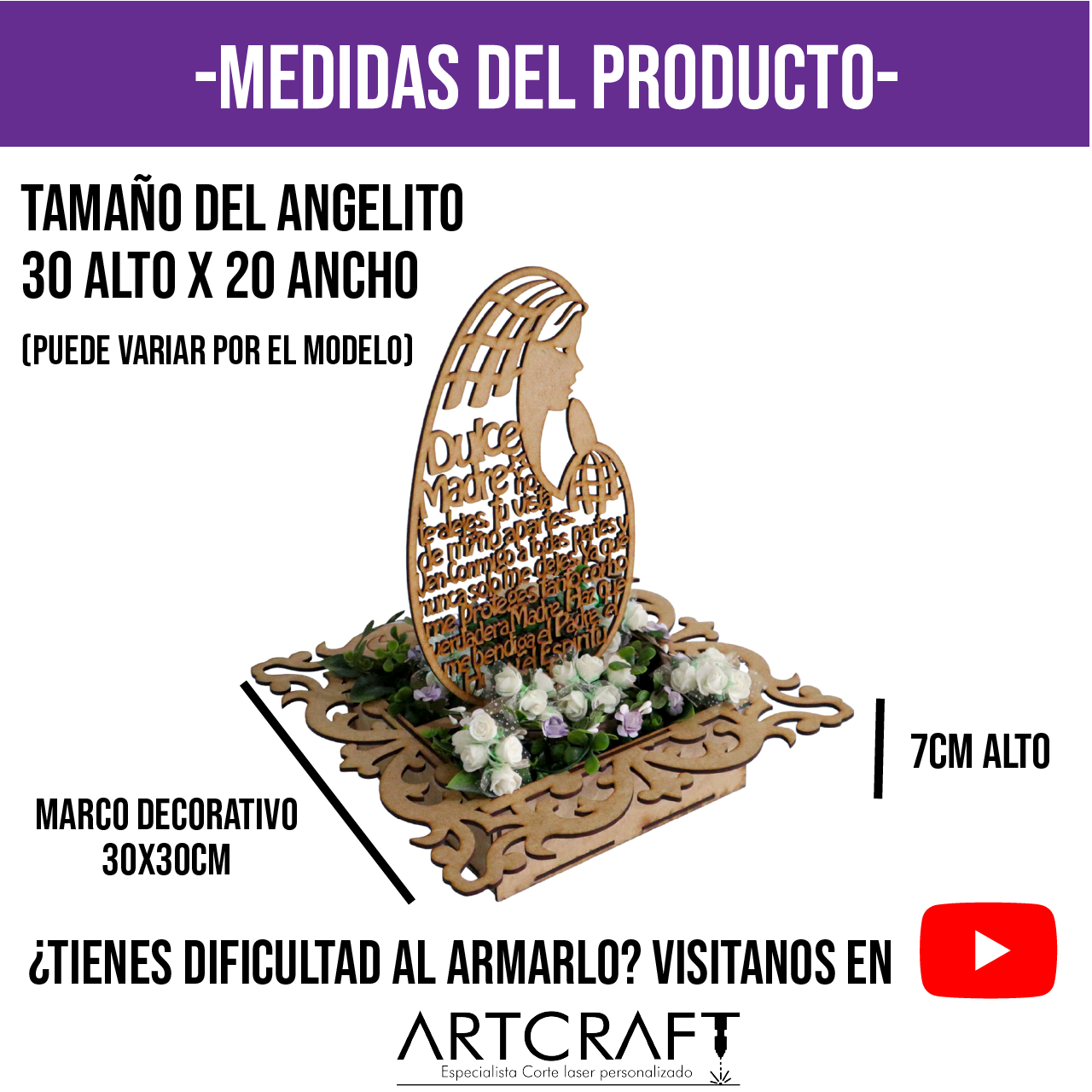 🌟 Centro de Mesa con Caja y Angelitos de MDF – Varios Modelos ✨ 5pz RB83