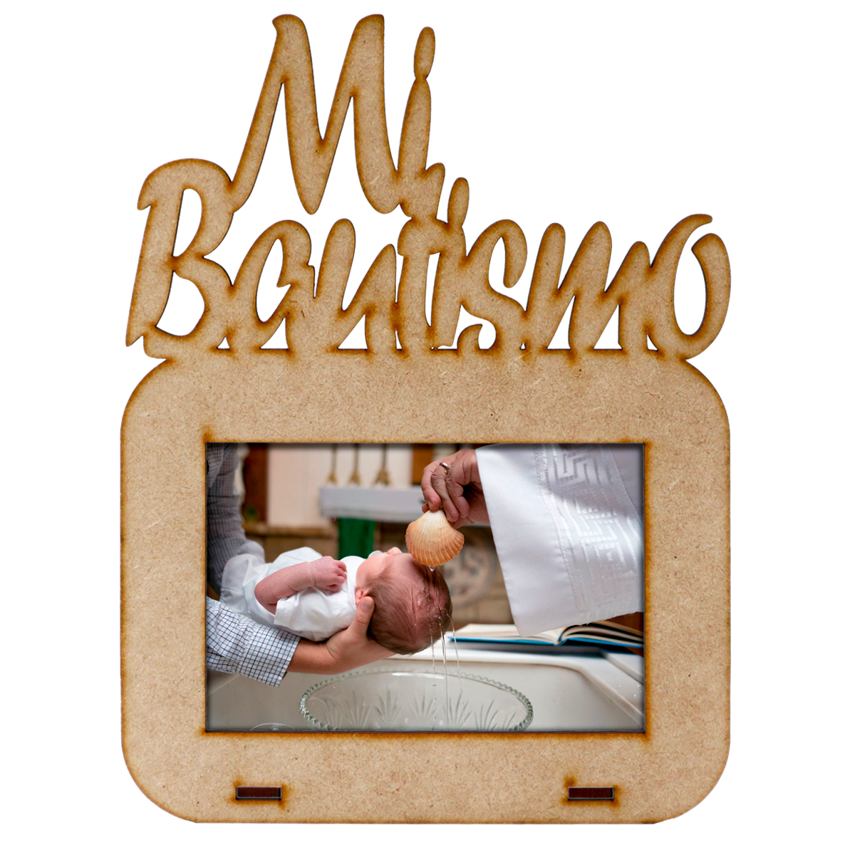 🕊️ Porta Retrato MDF "Mi Bautismo" – Recuerdo Especial 🍼 10pz RB41
