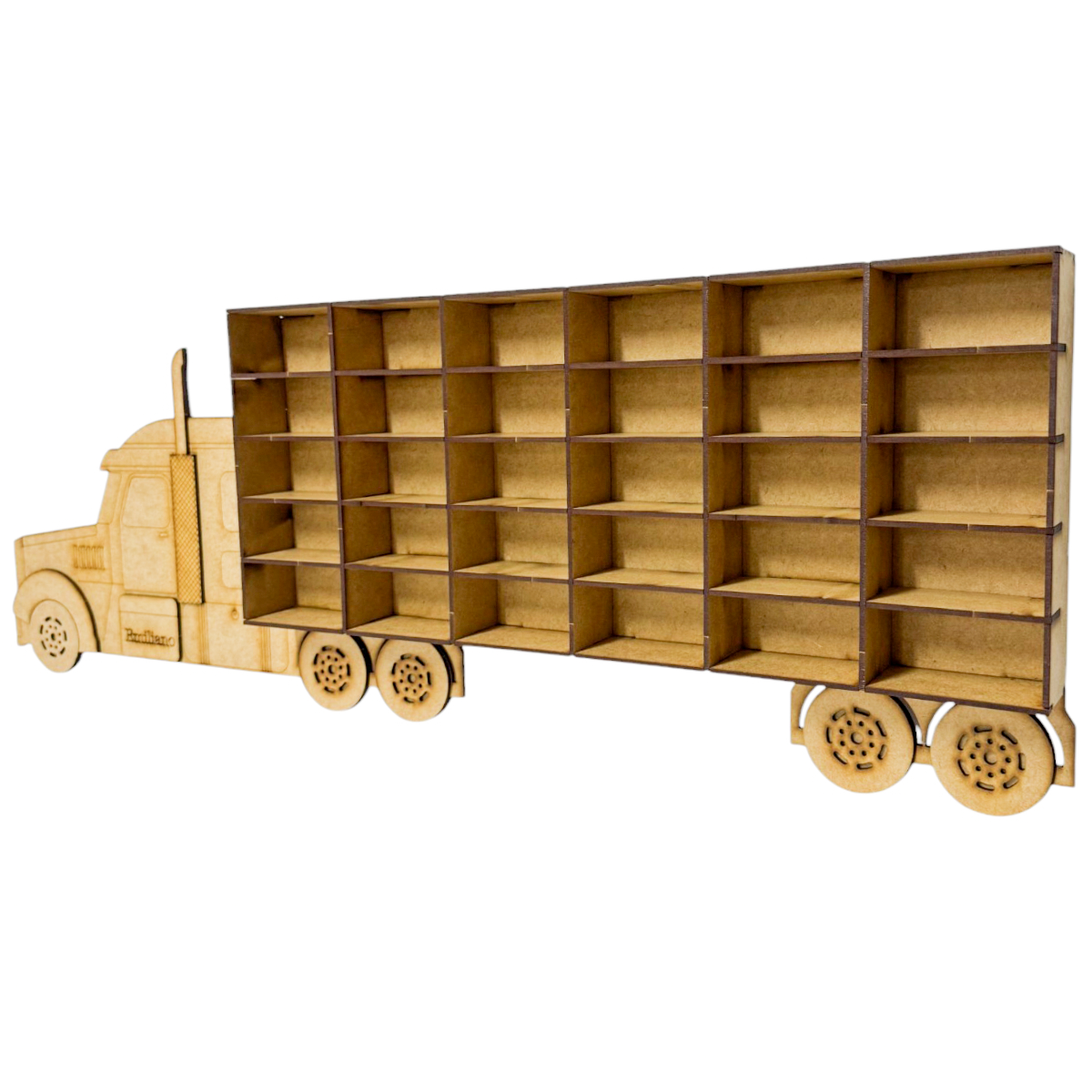 🚛✨ Exhibidor en forma de tráiler para Hot Wheels y carritos sueltos – MDF ✨🚛 OE43