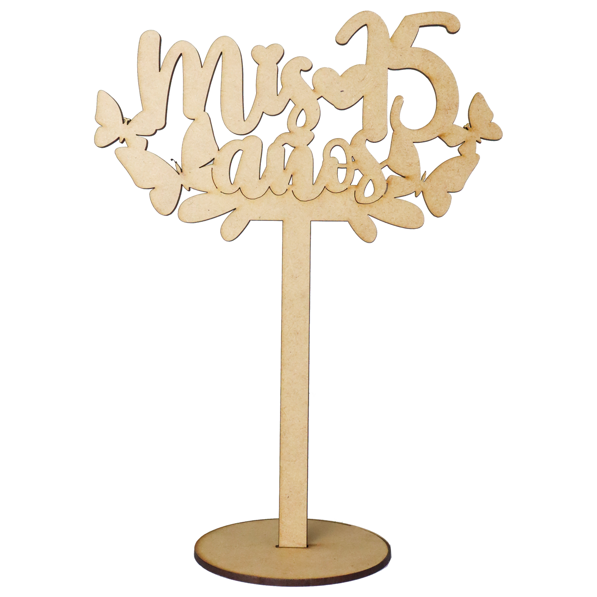 🦋 Centro de Mesa Mariposa para XV Años – Elegancia Natural en MDF 🌸 10pz RB74