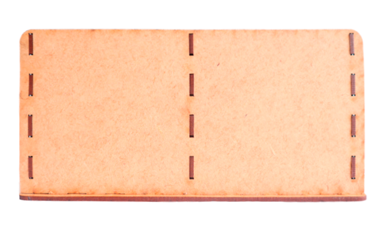 🟫 Organizador de Escritorio de MDF – 2 Compartimentos Laterales OE03