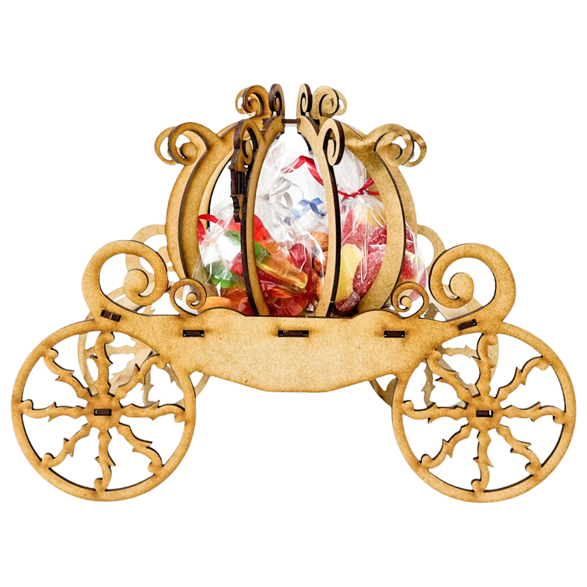 🎠 Carreta de Cenicienta en MDF – Ideal para Centros de Mesa o Decoración ✨5pz RB98