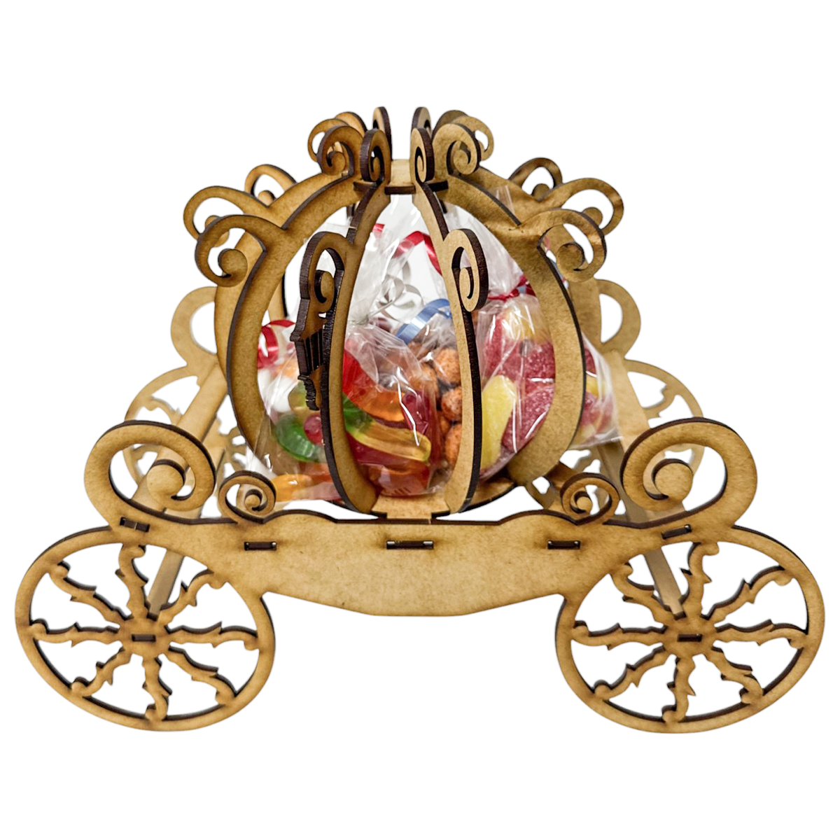 🎠 Carreta de Cenicienta en MDF – Ideal para Centros de Mesa o Decoración ✨5pz RB98