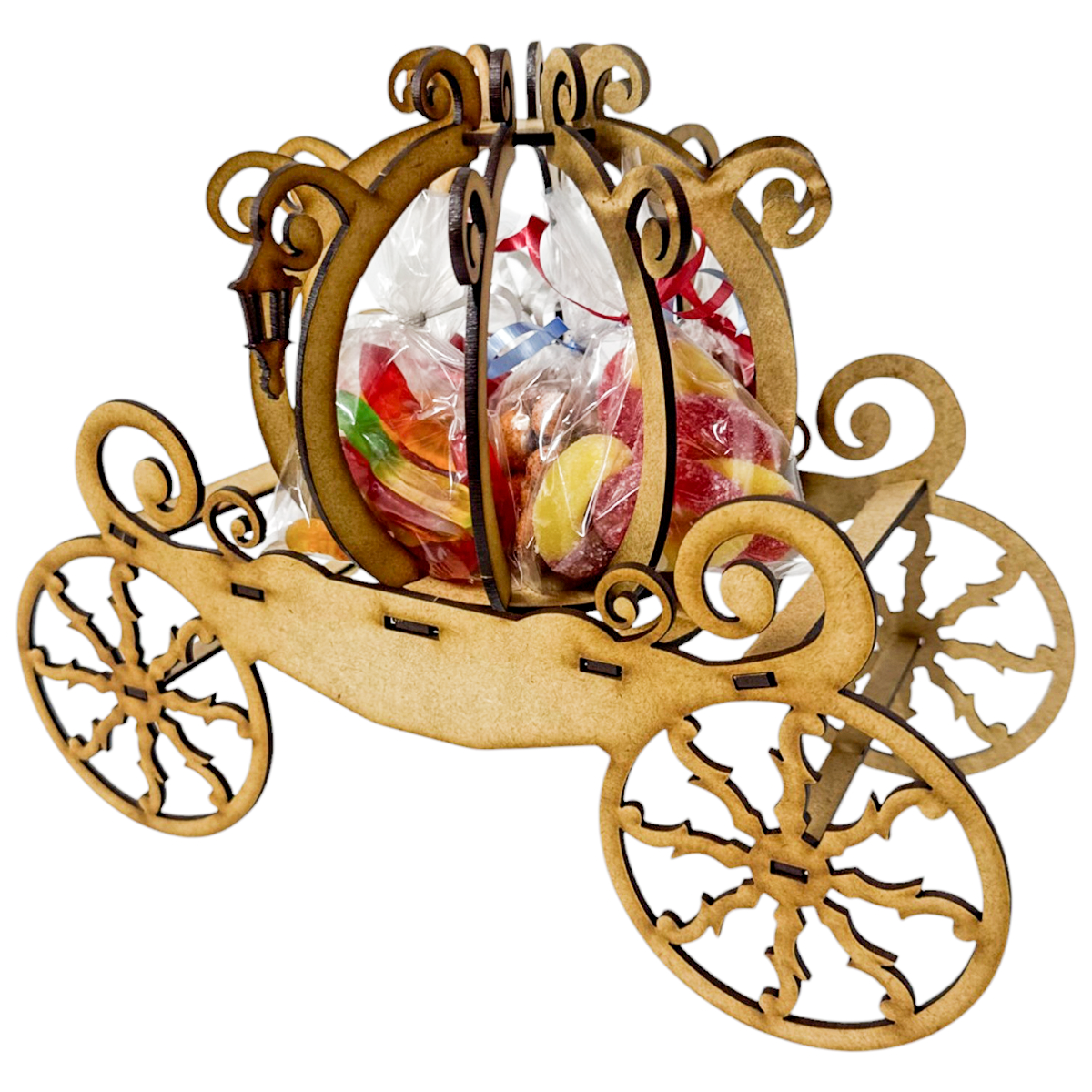🎠 Carreta de Cenicienta en MDF – Ideal para Centros de Mesa o Decoración ✨5pz RB98