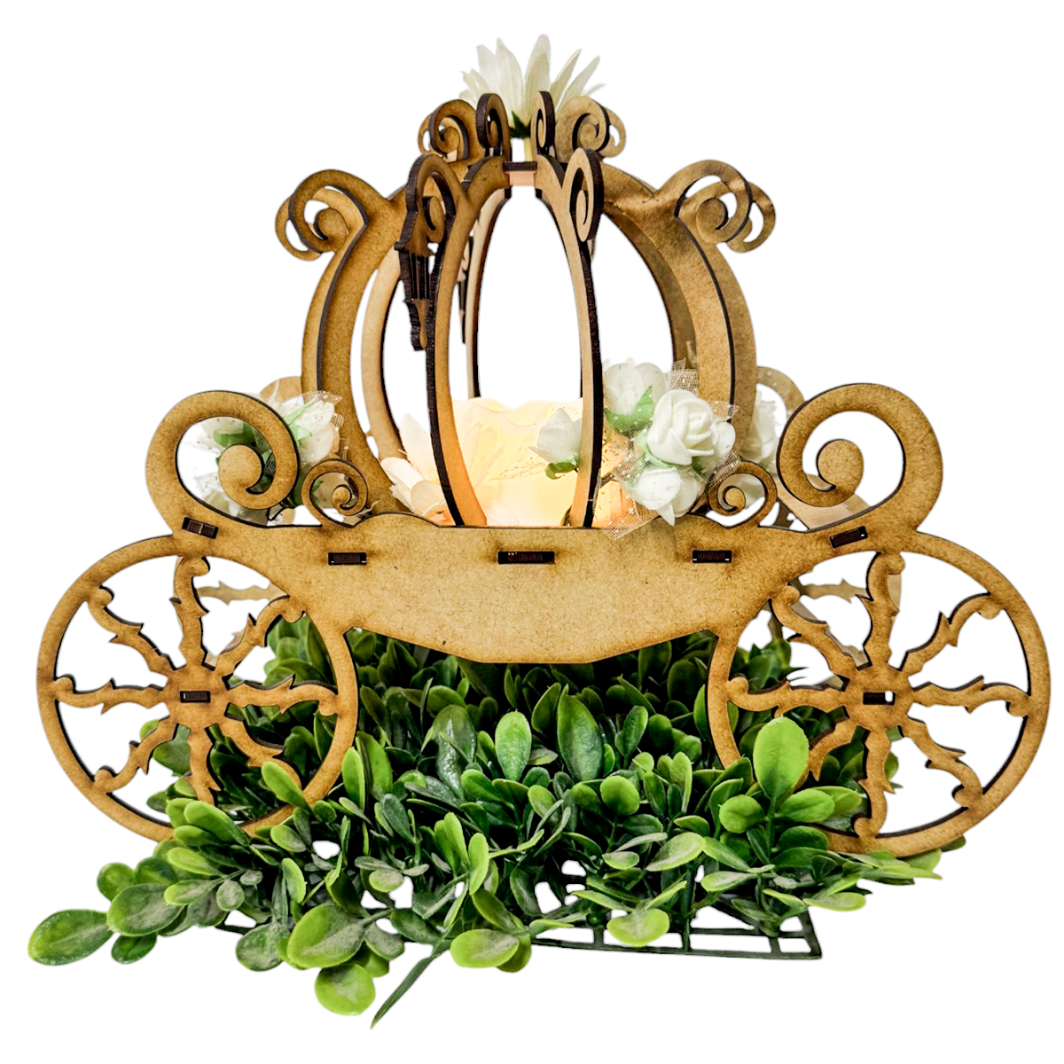 🎠 Carreta de Cenicienta en MDF – Ideal para Centros de Mesa o Decoración ✨5pz RB98