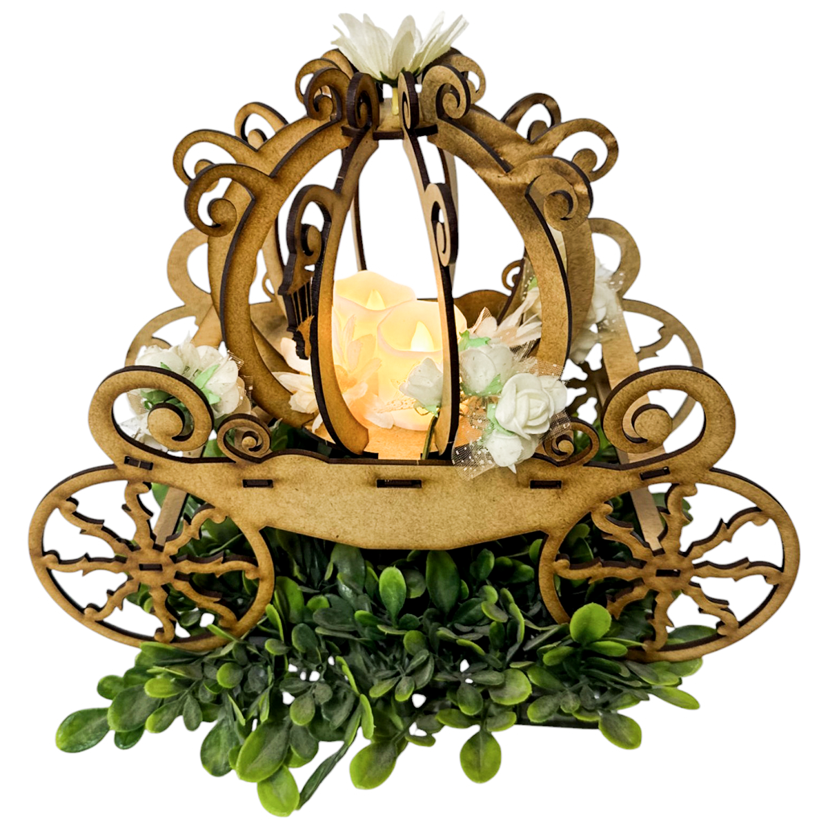 🎠 Carreta de Cenicienta en MDF – Ideal para Centros de Mesa o Decoración ✨5pz RB98
