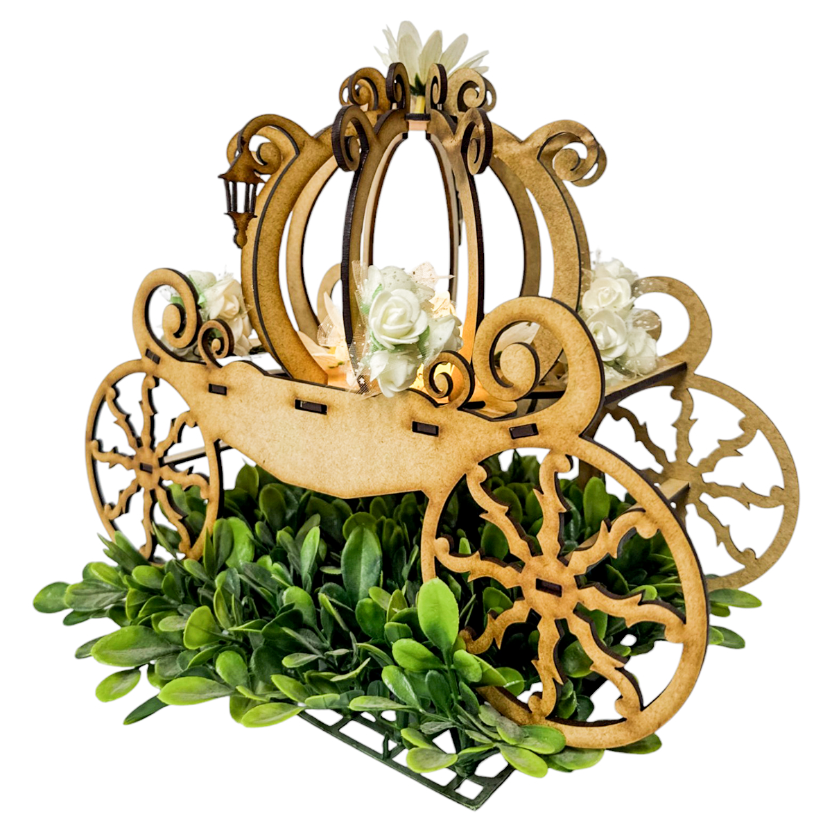 🎠 Carreta de Cenicienta en MDF – Ideal para Centros de Mesa o Decoración ✨5pz RB98