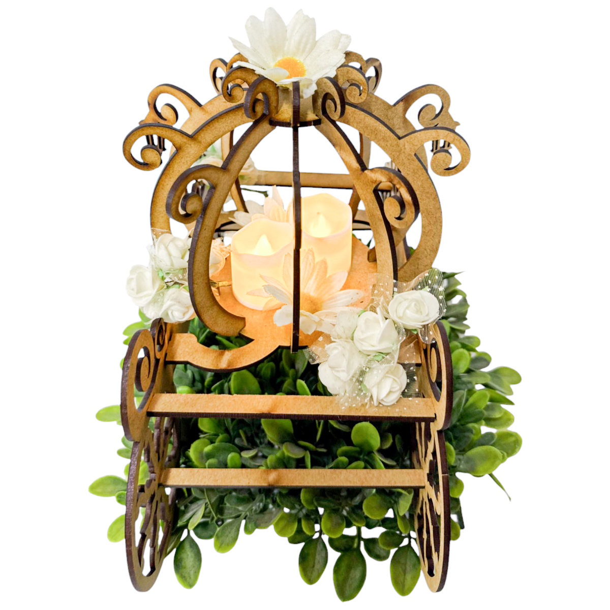 🎠 Carreta de Cenicienta en MDF – Ideal para Centros de Mesa o Decoración ✨5pz RB98